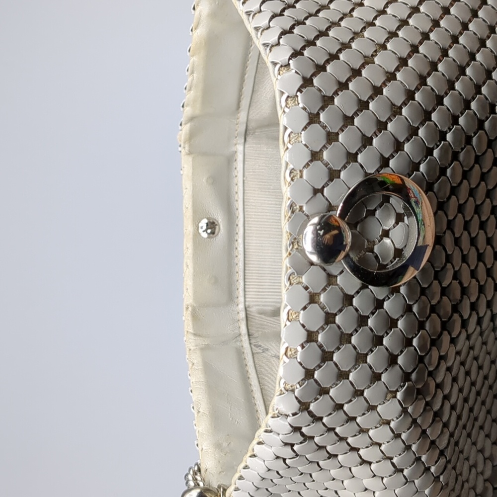 Whiting & Davis White Chainmail Mesh Purse - image 8